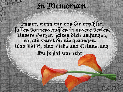 Abschiedsgru&szlig; von Tanja
