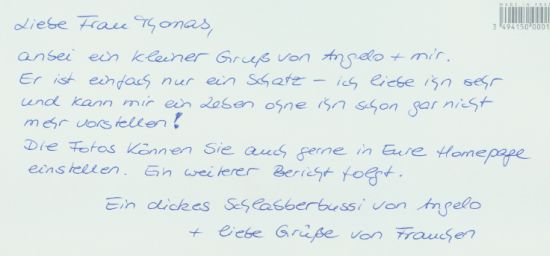 Brief von Axel