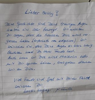Brief an Bobby